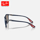 雷朋（RayBan）法拉利联名款太阳镜户外出行全框墨镜0RB4433M可定制 F698H0哑光蓝镜框灰色偏光镜片 尺寸54