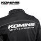 KOMINE SAFETY/INNOVATION Summer full mesh knight jacket light weight anti-fall minimalist style motorcycle riding suit men and women JK-171 Black XL
