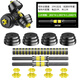 Huaya (HUAYA) Dumbbell Men's Barbell Set Adjustable Environmentally Friendly Glue Hand Bell Yaling Home Sports Exercise Fitness Equipment 20 Jin [Jin equals 0.5 kg] (10kg each left and right) + connecting rod