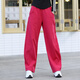 Betzmann Square Dance Clothing Ghost Step Dance Pants Cotton Trendy Brand Pocket Casual Pants Loose Wide Leg Pants 2025 Autumn and Winter New Style Red L (108Jin Jin is equal to 0.5kg -128Jin Jin is equal to 0.5kg)
