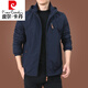 Pierre Cardin Gebühr. Mantel Herren Frühling und Herbst Herren Outdoor American American Windbreaker Herbst Sports Jacke Dunkelblau 9898 Style Plus Velvet XL