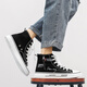 Arich Canvas Schuhe Herren High Top 2025 Neue Sommer atmungsaktiven Herren-inneren High-End-Trends-vielseitigen Brettschuhen kleine weiße Schuhe Herrenschwarz [Upgrade] 40