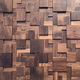 Huaxin Shuo Massivholz Mosaik Hintergrund Wand Neues chinesisches Wohnzimmer und Essunternehmen Bild Schwarz Walnuss Licht Luxus Seine schwarze Walnuss 6625-1 reguläres Dünnmodell 30x60