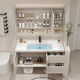 ORODEN 2025 crema Cerámica Integrada Basin Gabinete de baño Combinación de lavabo de lavado de lavado de lavavajillas