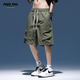 
Foss Phil shorts men's summer workwear trendy brand casual ice silk mid-pants loose sports five-point pants 9906 military green L