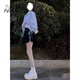 Fengdie'er Dress для весенних женских нарядов для женских костюмов для 2025 г. Новая корейская версия сладкая и чистая богиня Горячая девушка в стиле 6190 топ + юбка m