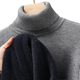 Hengyuanxiang pure wool turtleneck sweater for men plus velvet and thickened all-in-one velvet warm knitted wool fleece sweater wool bottoming top for men 7003 white warm plus velvet thickened L 170 recommended 120-135 Jin Jin equals 0.5 kg