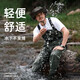 YogelTackle nylon half-body waders, wear-resistant fishing suit, one-piece waterproof suit, rain pants with rain boots, wading pants, fishing trousers