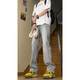 
Jian Xingheng American retro jeans men's spring and autumn new straight slim fit micro-flare high street vibe pants men's casual trousers DDD-686 retro blue 3XL 160-180Jin [Jin equals 0.5 kg]