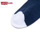 Levi s Levi's boys and girls mid-length socks 2 pairs autumn new children's socks big and small Titan blue 2 pairs 5-7 years old recommended foot length 16-18cm