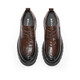 Belle Plissee Business Lederschuhe Herrenkuhläden dicke Sohle formelle Schuhe A1422AM4 Schwarz-Single 41