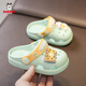 Babudou children's slippers for boys and girls baby hole shoes soft sole indoor anti-slip sandals for home infants and toddlers beach shoes yellow 8027 18 inner length 13.5cm suitable for foot length 12.5-13cm