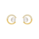 Fat Donglai's same style freshwater pearl earrings 18K gold 18k gold stud earrings 2024 new niche design earrings small c micro inlaid pearl earrings