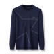 Pierre cardin ice silk long-sleeved T-shirt men's round-neck sweatshirt men's spring and autumn tops new trendy T-shirt base shirt middle-aged and elderly T-shangqing 677 models spring and autumn style 165/M (100Jin [Jin equals 0.5 kg]-120Jin [Jin equals 0.5 kg])