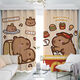 Cortina de la cama de Yingtang Kapibala Capybara Cortinas personalizadas dormitorio Apartado NUEVO estilo Roomer Bay ventana de la sala de niños Aislamiento Aislamiento de aislamiento Cortina Budista (12172) Modelo de gancho 1.2m de ancho 1 pieza/altura Personalización Nota