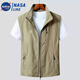NASALIKE Men's Vest 2025 Summer Casual Breathable Fishing Horse Clip Jacket Young Middle-aged and Elderly Quick-Drying Vest Men's Vest Navy Blue 2XL Recommended 155-170Jin [Jin equals 0.5 kg]