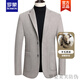Romon Casual Wollanzug Herrenjacke Herbst und Winter mittleren Alters Anzug Casual Anzug ohne bügeln Wolldicke Stil Beige 170/m