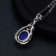 Necklace for women 18 platinum k13 carat tanzanite pendant 5A grade inlaid with colored gemstones birthday gift 1.3 carat grade 4A