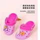 Aishukang Summer New Solid Color Children's Crocs Full Silicone Non-Slip Soft Sole Detachable Design for Indoor and Outdoor Wear Jelly Purple 22 Inner Length 13cm Warm Tips One Size Smaller