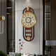 Zhizhen New Chinese style living room perpetual calendar wall clock creative atmospheric Chinese style wall clock household decorative wooden clock 6172-imitation copper model-brand movement