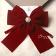 Aimophie Laohuang Cinjin Store Velvet Bow Headdress Bridal Earring Set Women's Wedding Engagement Reception Hair Accessories Simple and Atmospheric 3-Bow Hairpin + 4 Ear Hooks