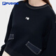 FILA FUSION Fila trendy brand women's hooded sweatshirt 2025 spring fashion loose knitted top