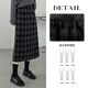 Cypress Plaid Skirt 2025 Autumn New Women's High Waist Slim Slit Midi Skirt