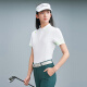 DESCENTEGOLF [Liu Yingxian's same style] Desante Golf PRO series women's knitted splicing short-sleeved POLO shirt WT-WHITEXS (155/76A)