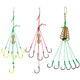 Fishing class bamboo anti-bottom explosion hook set Iseni barbed fishhook throwing pole sea pole anti-winding boxed fishing supplies anti-bottom explosion hook (4 sets) No. 10