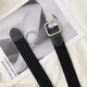Feikawei Lazy Belt Stretch Canvas Belt Männer und Frauen lässig Outdoor Student Jeans Militär Training vielseitiger gewebter Gürtel [Quadratschnalle] Grau