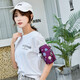 
Xitu 2025 new mobile phone bag for women crossbody neck hanger mobile phone bag portable wrist coin wallet mother running arm bag purple red balloon (large size)