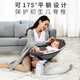 辣妈（hot mom）哄娃神器婴儿摇摇椅 电动新生儿宝宝哄睡摇篮安抚椅躺椅 深灰色
