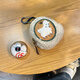 SunToMoon Lamb Plush Headphone Bag Keychain Pendant High-Looking Coin Storage Bag Cute Mini Portable Bag Lamb Headphone Coin Purse