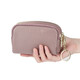 Translator cowhide wallet women's short portable women's wallet clutch bag student coin purse purple