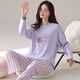 Modal new pajamas for women in spring and autumn pure cotton long-sleeved casual pullover for outdoor autumn and winter home clothing set Y679 M