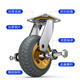 Haojiaju universal wheel trolley caster single wheel 4 inch/5 inch/6 inch/8 inch beacon wheel heavy duty rubber light tone wheel wear-resistant directional wheel steering brake wheel trolley caster heavy duty universal wheel丨rubber wheel 6 inch