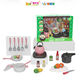 Huidiantang Children's Kitchen Toys Tableware Set Cooking Simulation Lighting Effect Kitchenware House Toys Holiday Gift 3 Years Old +