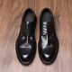 Shen Caizi's high-end formal leather shoes for men's business casual shoes horse leather derby shoes for young people's suit shoes genuine leather men's shoes for British black high-end horse leather 40