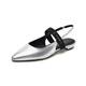 
Lairsdan summer new style stylish and elegant Baotou shallow mouth flat heel empty sandals women's shoes 5M12001 silver + black SVL 35