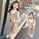 Disney Girls 25 Herbst neuer Anzug duftender Weste modische Kinder dreiköpfige Set Frühling und Herbst Baby Mode 6621 Pink [Drei-teiliger Set] 100 Empfohlene Höhe 85-95 cm