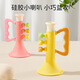 SHANTOULIN Village Baby Silicone Trompeta pequeña Los juguetes para niños pueden soplar el silbato que sopla música con la armónica de cordones pequeños juguetes de trompeta [color amarillo, verde y rosa aleatorio]