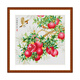Spring Cross Stitch New Style File broderie Small Style Pomegranate Pomegranate Pomegranate Living Room Study DIY Embroidé à la main New Chinese Style Paindre de Coton écologique Coton à trois brins [6623 Granchette de grenade Page de grenade]
