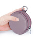 Billetera de monedas de cuero de cuero de Sharelove Bolsa redonda de almacenamiento redonda de mini mini bolsillo de monedas de alumno portátil colgante colgante creativo de vaca negro negro
