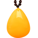 MUJUE beeswax pendant, amber chicken fat yellow water drop pendant for women, weighs about 8-9 grams, weighs about 8-9 grams, exquisite rainbow chain