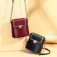 viney bucket bag women's bag cowhide red bridal wedding bag one-shoulder cross-body small bag birthday gift for girlfriend and wife versatile high-end ck style chain bag [wine red]