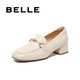 Belle Pendler -Slipper Frauen Schafe Leder geprägt von einzelnen Schuhen BZ520CA3 Beige 37