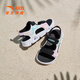 ANTA children's sandals for boys and girls, summer open-toe soft-soled sports comfortable arch sandals, women's white/light fog purple/black-1 28, shoe inner length 17.5cm