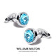 WILLIAM MILTON Italian style light luxury crystal French cuff links men's cuff stud gift custom silver