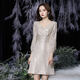 Show Seidenstraße Kleid Frauen Bankett Abendkleid High-End Long Sleeve Herbst kleiner Abendkleid Neue Pailletten Pailletten Leichte Luxustemperament High-End-Hauptchampagner M.