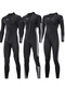 He Yangyu 2/3/5MM Warm Wetsuit for Men One-piece for Going to the Sea 1.5MM Wet Suit Winter Swimsuit for Women Surfing and Sailing Water Rescue 5MM Black Front Zipper - Men's 502 Foot Sleeves XS